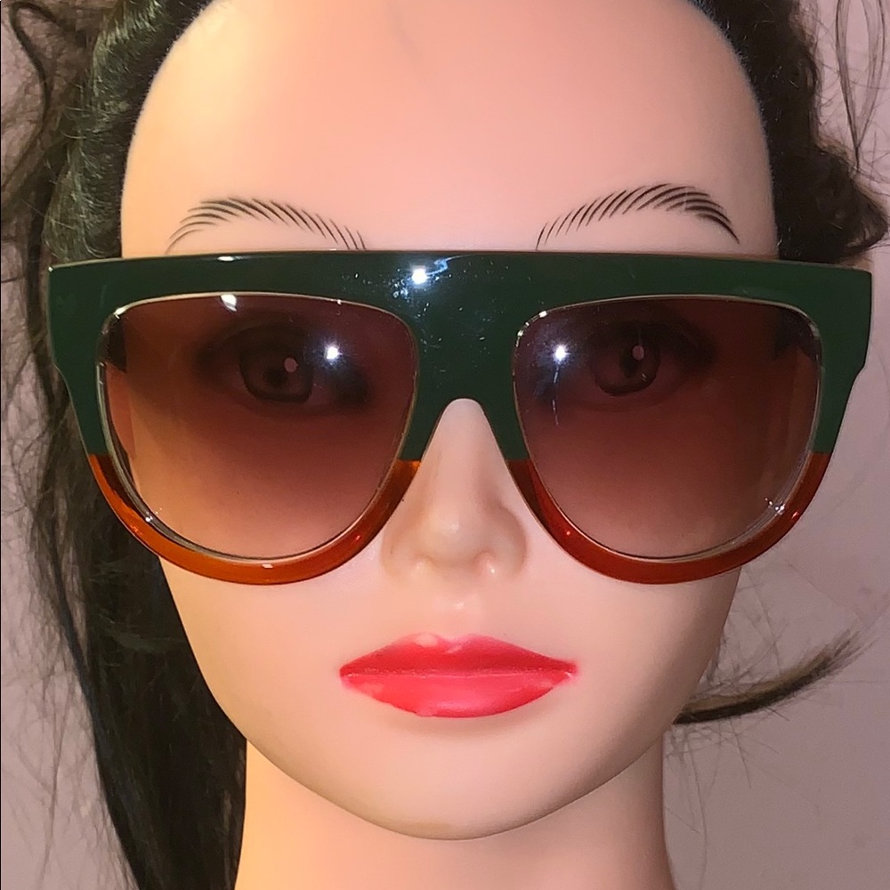 Green and red sunglasses